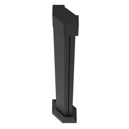Level Corner Post Kit Matte Black 2x4x36 inch flanged cable post