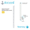 Dock Rail Quick-Connect End Post with assembly diagram on a white background