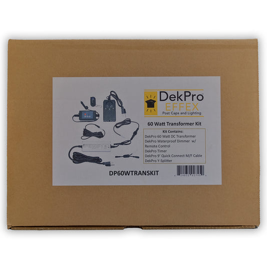 DekPro EFFEX 60 Watt Transformer Kit packaging on a white background