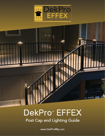Lighting brochure and lighting options offered by dekpro mfg along with lighting accessories
