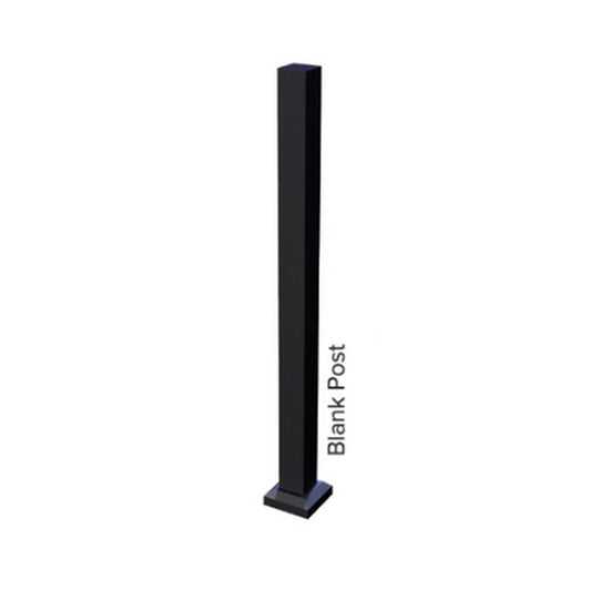 KeyLink discovery 2.5inch x 48inch blank black post kit with cap and flair