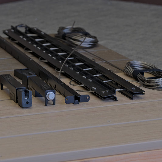 Elevation Level Cable Infill Panel works with top rail (not included) to fill the space between Elevation posts (not included) and complete the Elevation Cable Railings system. 