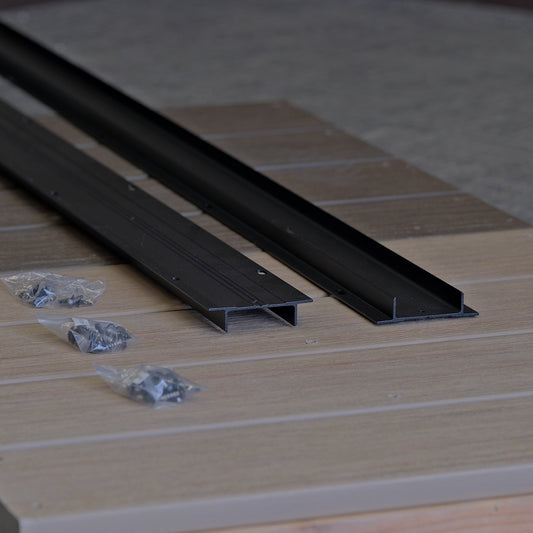 Elevation RDI Drink Rail Adapter Kit attaches to the top of Elevation Top Rails to convert the railing to drinkrail