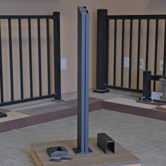 Elevation RDI Stair Mid or Stair Line post sits in the middle of stair runs and accommodates elevation 5' stair rail kits and top rails.