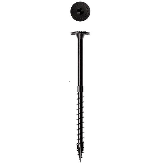 SDWS 5 inch black wood structural 22D Lag Screw for Ledgers, Posts, and Railing. 