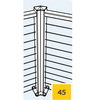 Feeney Modern 45-degree post turns cable at 45-degrees for clipped deck corners in level. 