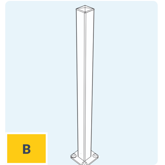 Feeney Modern B Blank Cable Post