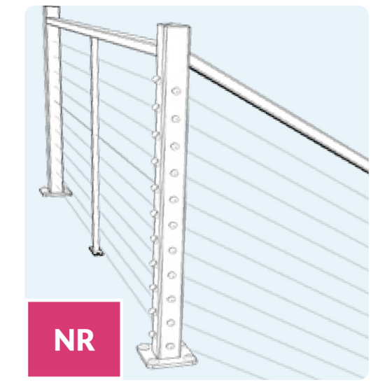 Feeney Modern NR Newal Right Level to Stair Cable Post