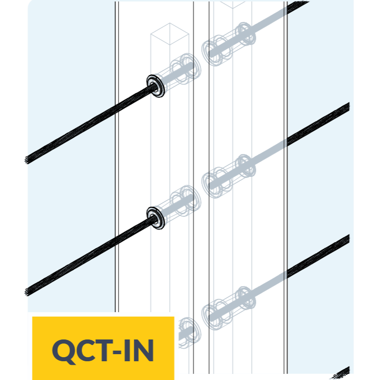 Feeney Modern QCT-IN Quick Connect Double Termination Intermediate Cable Post