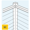 Feeney Modern SC Single Corner Cable Post