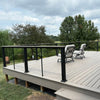 Chesapeke Level Cable Rail in Black Texture with silver cable