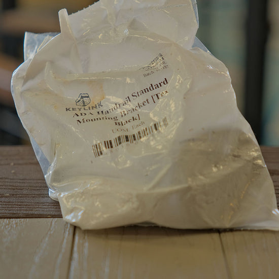 KeyLink Packaged ADA Handrail Bracket standard mounting bracket tex black