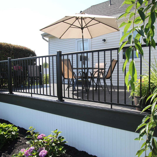 Black American KeyLink Vertical Baluster Rail Kits and 2.5" Posts