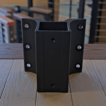 KeyLink's fascia mount line bracket attached to vertical surfaces and allows for the attachment to keylink fascia posts (not included)