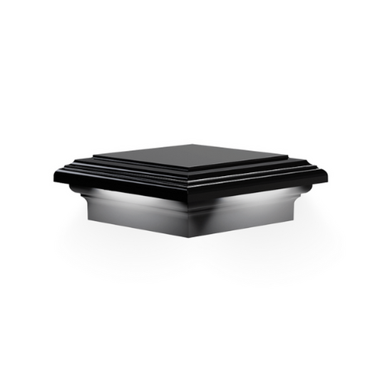 KeyLink Low Voltage down lighted post cap with a flat top