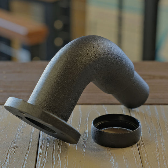 Back side of the KeyLink Handrail 90-degree elbow