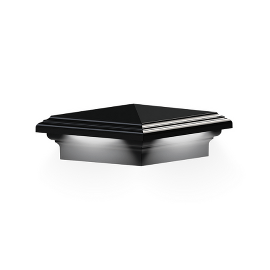 KeyLink Low Voltage down lighted post cap with a pyramid top