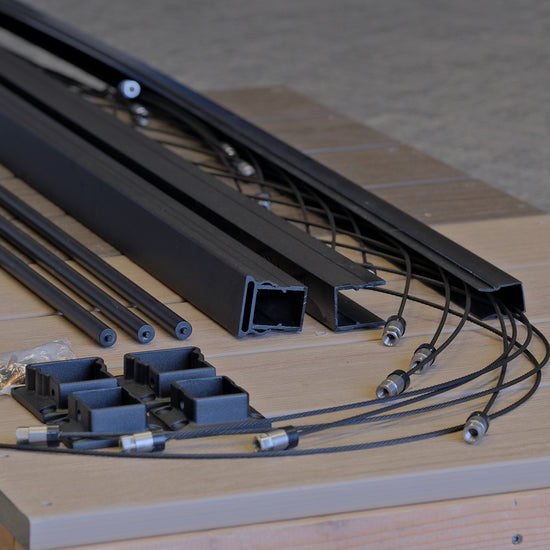 KeyLink American Rail Kit with Brackets, Vertical Supports, and black vertical 