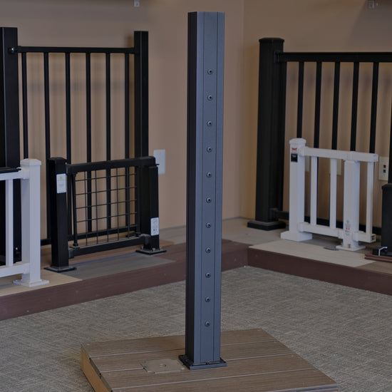 KeyLink Stair End Cable Rail Post Kit 3.25 in x 3.25 in x 40 in