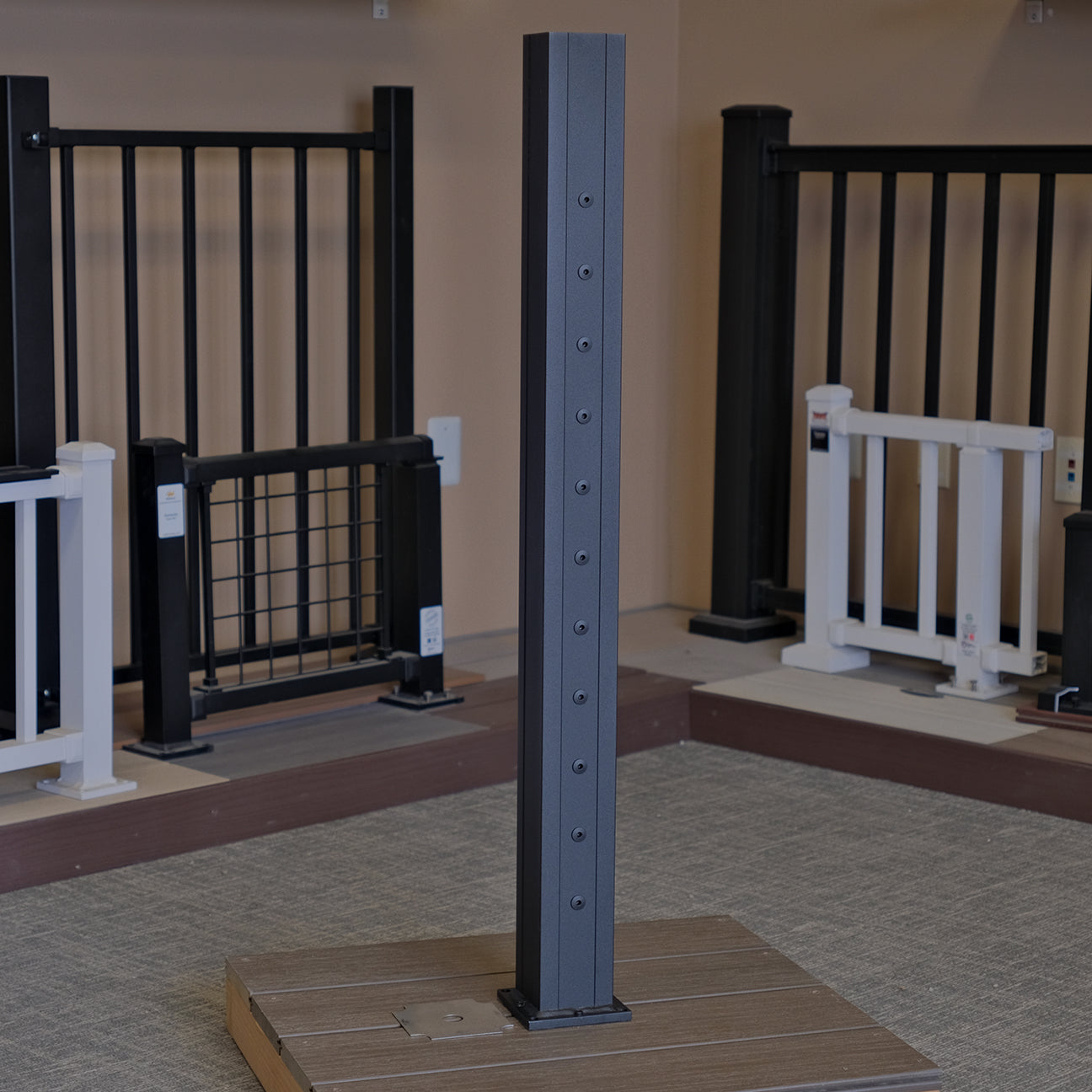 KeyLink Stair End Cable Rail Post Kit 3.25 in x 3.25 in x 40 in