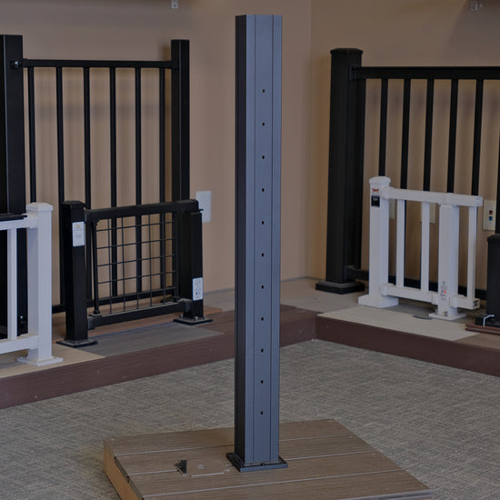 KeyLink Stair 3.25"x3.25"x40" Line level Horionztal Cable Rail Post for surface mount 