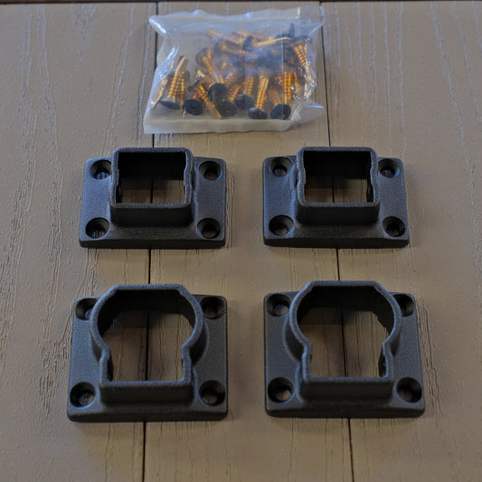 KeyLink Outlook level black 4/pk of rail brackets