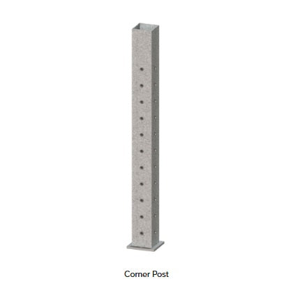 KeyLink Surface Mount Post for Horizontal Cable 3.25-inch Corner Post