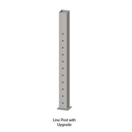 KeyLink Surface Mount Post for Horizontal Cable 3.25-inch Upgraded Line Post