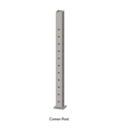 KeyLink Surface Mount Post for Horizontal Cable 2.5-inch Corner Post