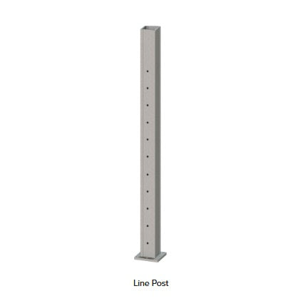 KeyLink Surface Mount Post for Horizontal Cable 2.5-inch Line Post