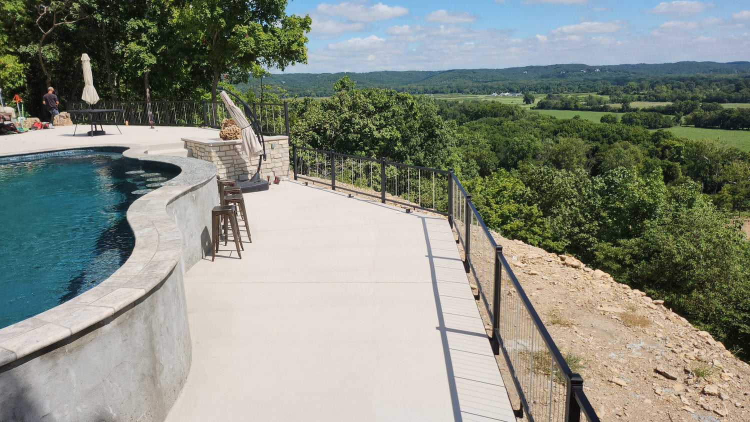 KeyLink pool view railing scenic overlook rail view