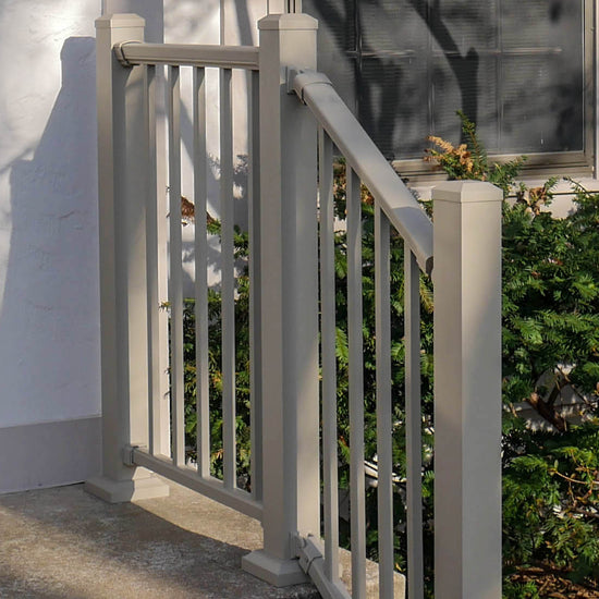 DekPro Prestige Maple Cream Aluminum 38" Porch Railing w/ level post 3"x40"