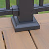 Dekpro 3" Post skirt installed on bottom of aluminum post.