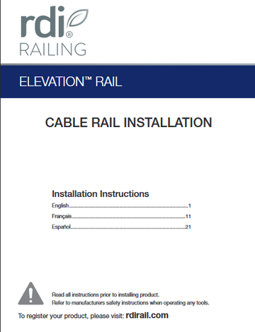 Barrette RDI Elevation Cable Installation Guide