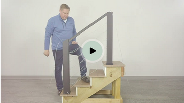 Stair Installation post and cable railing video by RDI Barrette