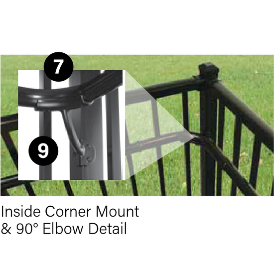 Photo of Inside Corner Mount and Elbow