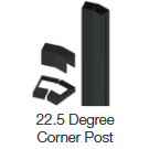 Elevation 22.5 Degree angle transition post for Elevation Cable railing 