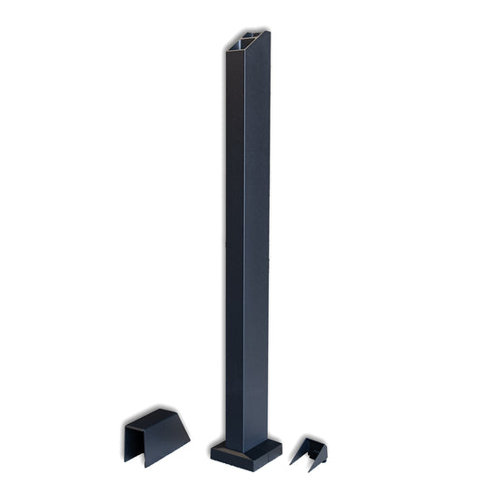 Elevation Stair End Post Kit in Matte Black for Residential Railing