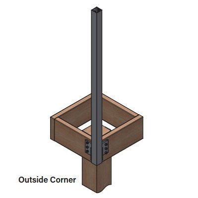 Westbury aluminum fascia bracketed post for outside corners