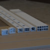 Westbury C30 Riviera level Railing Kit with Top Rail, Middle Rail, Bottom Rail, Vertical Picket Balusters, and Rail Brackets