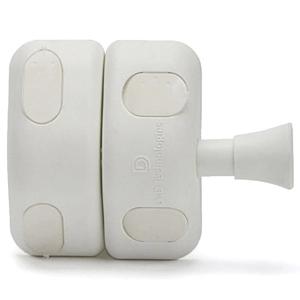Side Pull Magna Latch in White without lock or key for non-lockable gate latching.