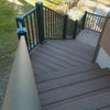 Railing joggin down a long set of steps all in westbury C10 Tuscany with 4" Posts not included in rail kits 