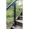 Feeney Stair Intermediate Post for Design Rail Black Cable Rail Post over the post rail no bottom rail, rails not included