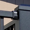 Black Fine Texture Wall Mount attached to post and level rail kit by westbury