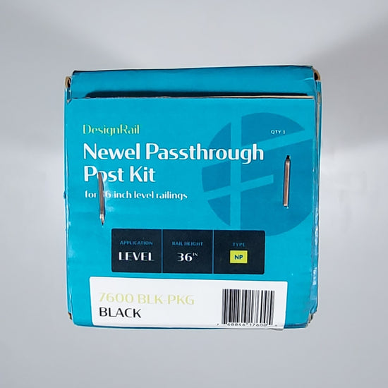 Feeney Newel Passthrough Post Kit NP 36" 7600 Feeney Black Matte DesignRail Kits full box post