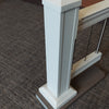 White Post Textured Profile 2.5"x2.5" with welded base flange