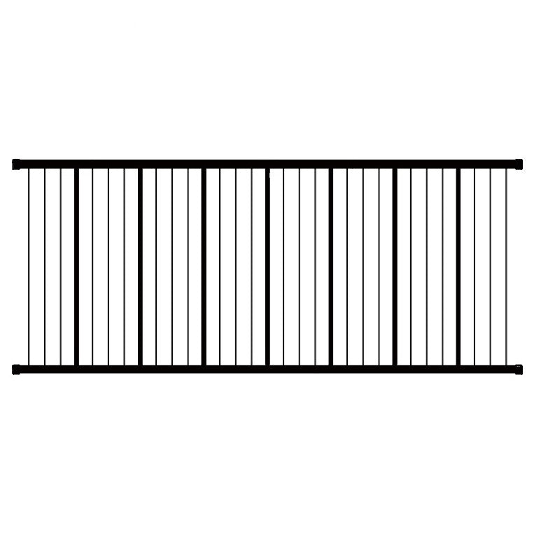 C80 Rail Panel Rail Kit With Top and Bottom Rails and Cable Infill with rail bracket connectors in vertical cable railing kit