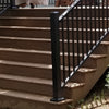 DekPro Prestige Absolute Black 44" Post Face Mount Textured for lower stair posts and comerical level rail