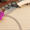 Brownstone curved pvc decking azek pvc can be moulded and bent to produce curved or radiaus decking