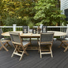 Azek Dark Hickory PVC Deck with wide and narrow boards